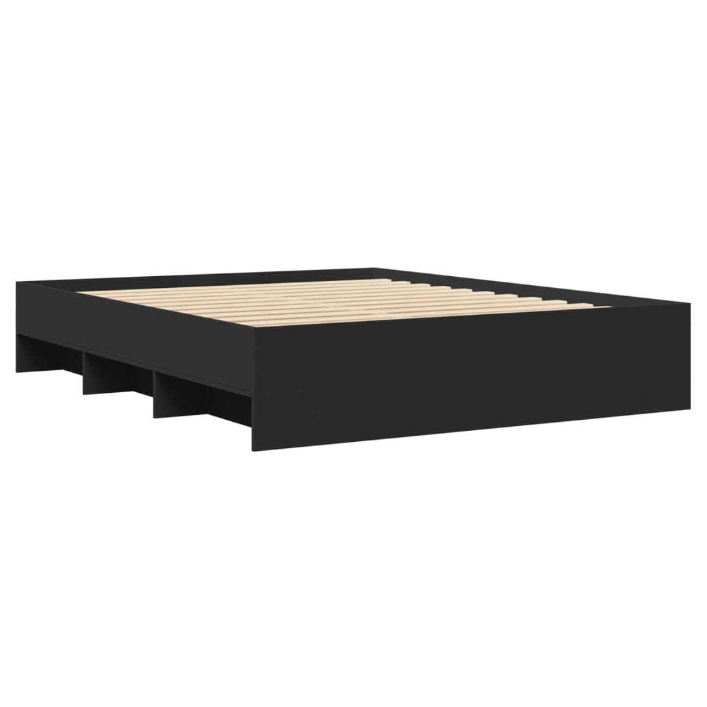 Bettgestell ohne Matratze Schwarz 160x200 cm Holzwerkstoff