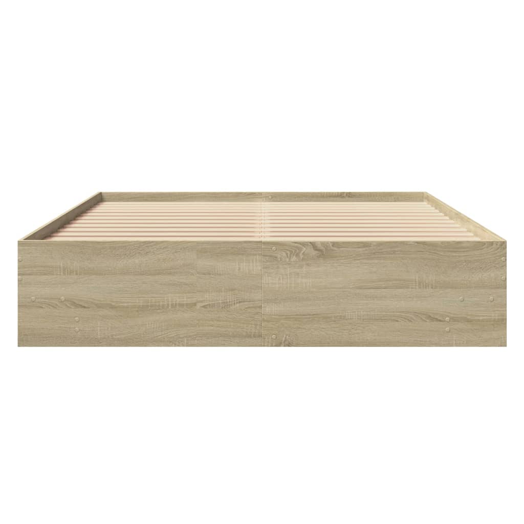 Bettgestell ohne Matratze Sonoma-Eiche 150x200 cm Holzwerkstoff