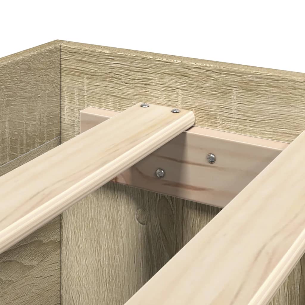 Bettgestell ohne Matratze Sonoma-Eiche 150x200 cm Holzwerkstoff