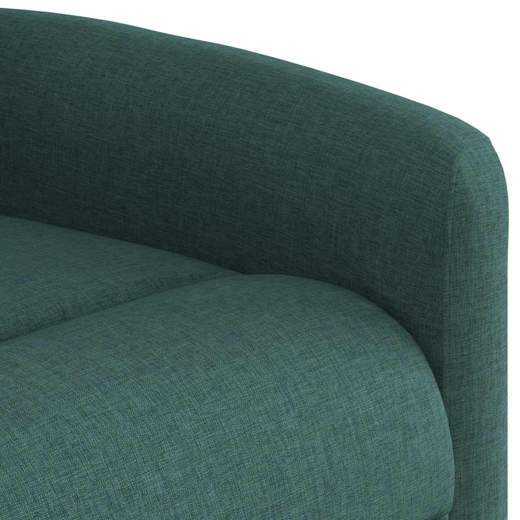Massagesessel Elektrisch Dunkelgrün Stoff