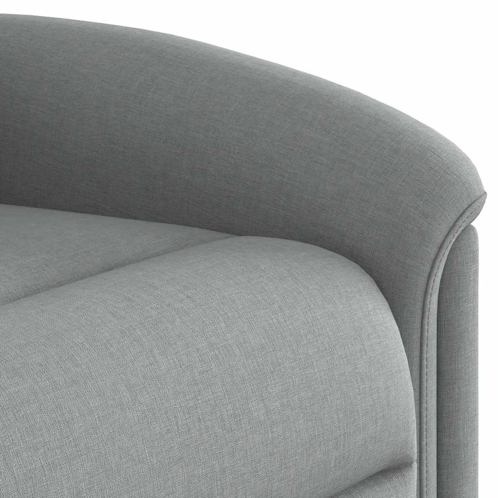 Massagesessel Elektrisch Hellgrau Stoff