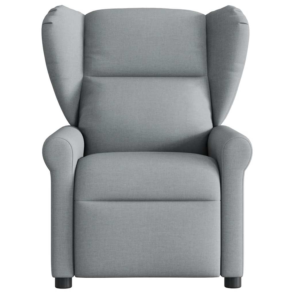 Massagesessel Elektrisch Hellgrau Stoff