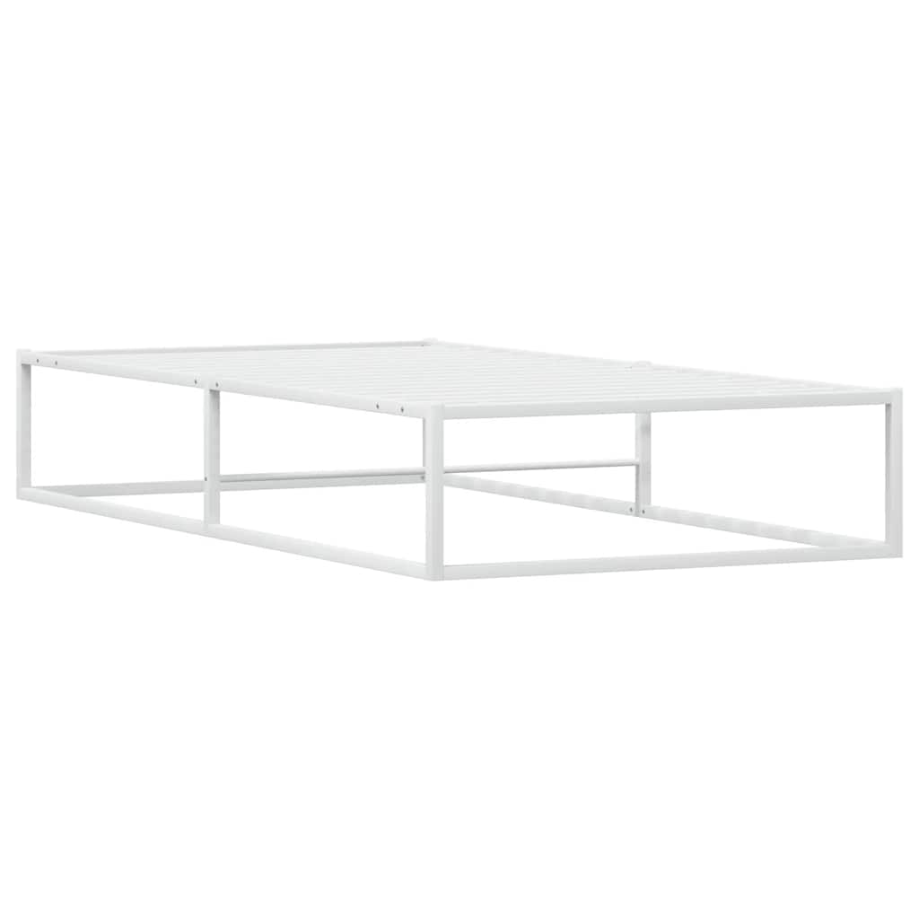 Bettgestell ohne Matratze Weiß 90x200 cm Metall