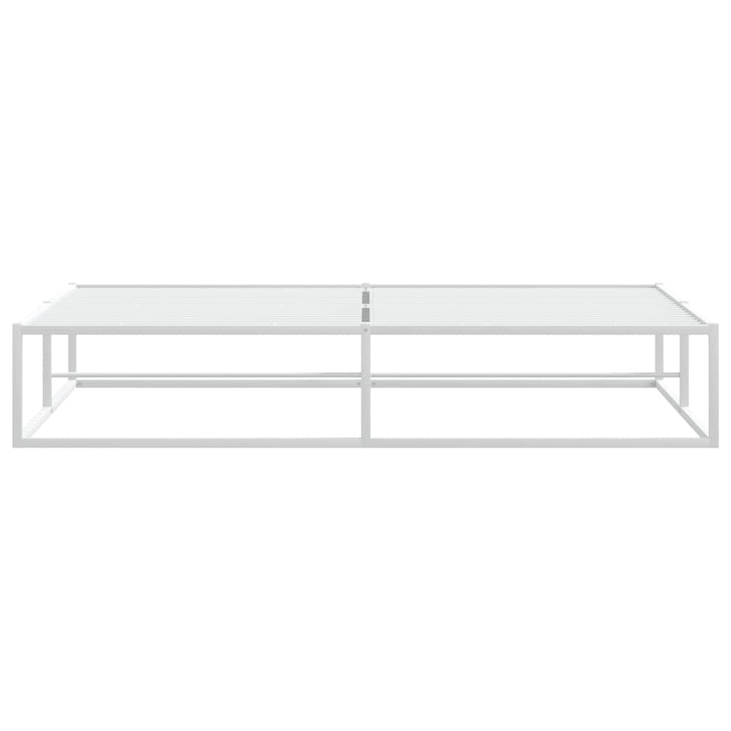 Bettgestell ohne Matratze Weiß 180x200 cm Metall