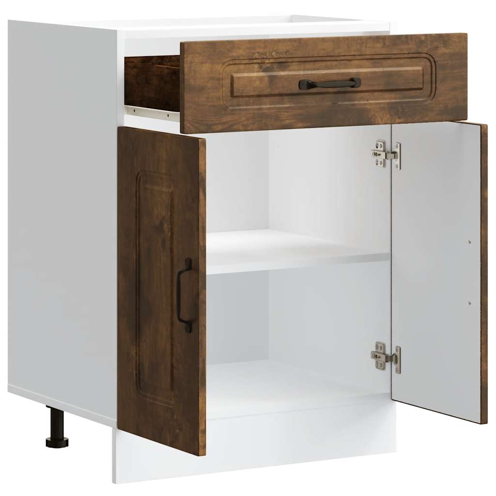 Küchenunterschrank Kalmar Räuchereiche Holzwerkstoff