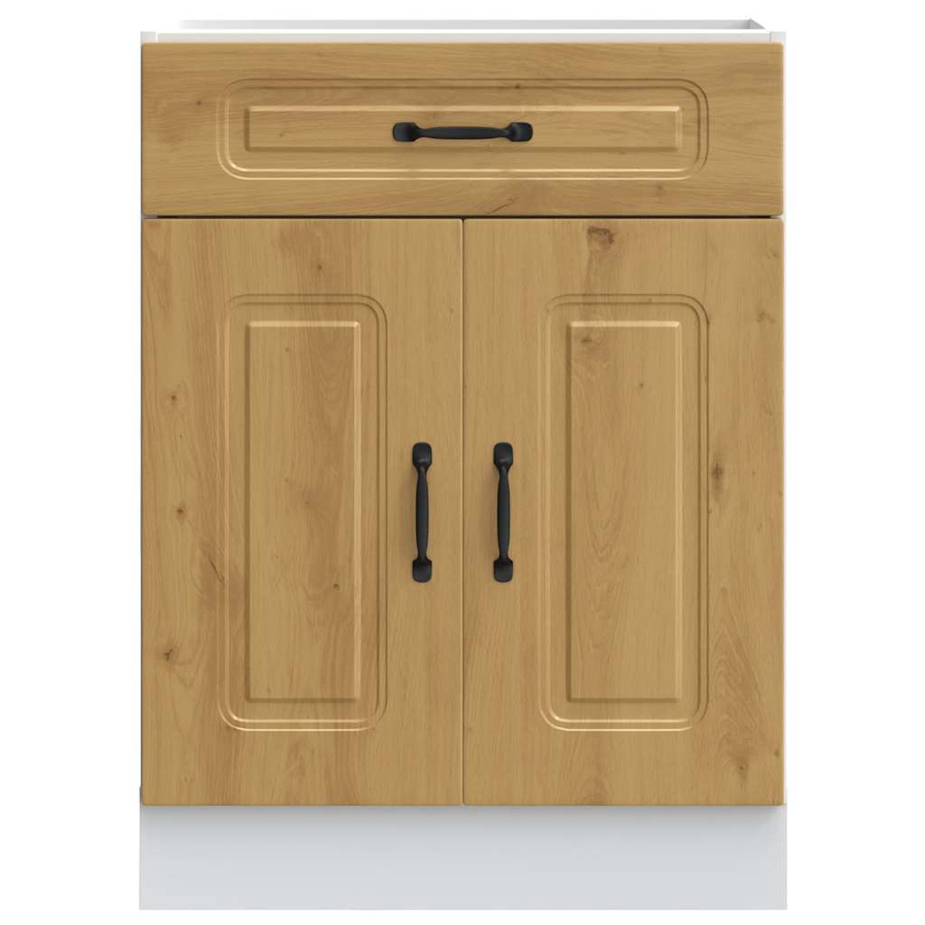 Küchenunterschrank Kalmar Artisan-Eiche Holzwerkstoff