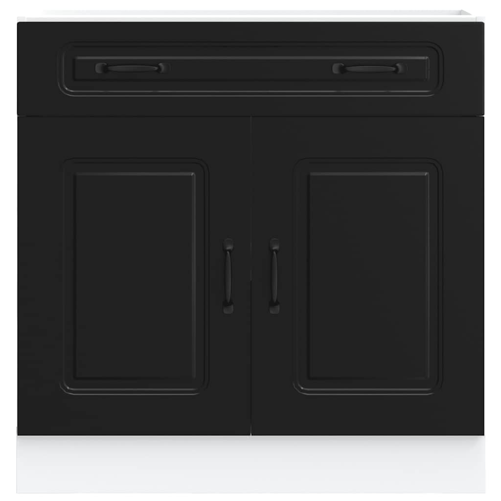 Küchenunterschrank Kalmar Schwarz Holzwerkstoff
