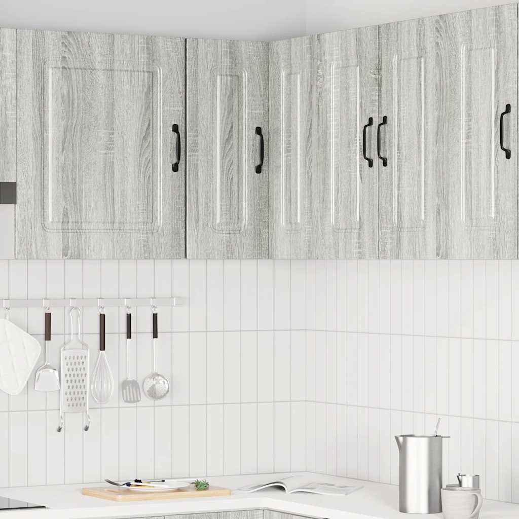Küchen-Eckhängeschrank Kalmar Grau Sonoma Holzwerkstoff