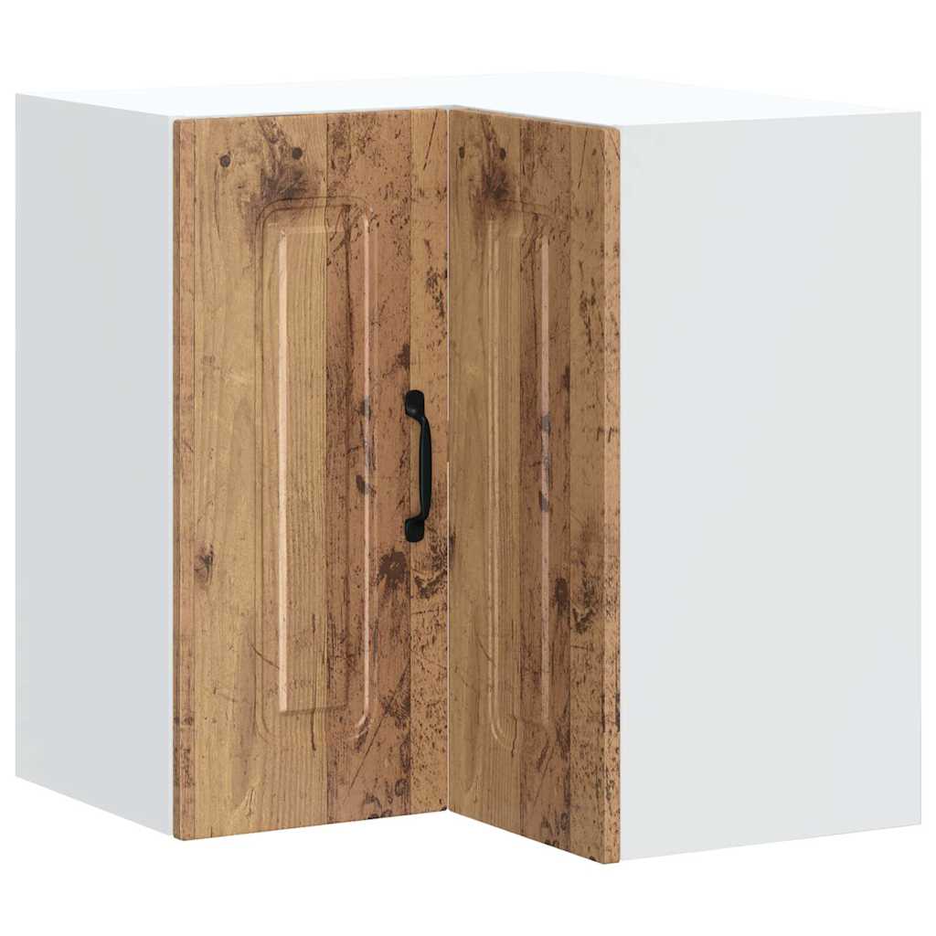 Küchen-Eckhängeschrank Kalmar Altholz-Optik Holzwerkstoff