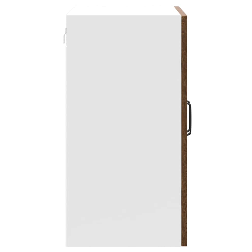 Küchen-Hängeschrank mit Glastür Kalmar Braun Eichen-Optik