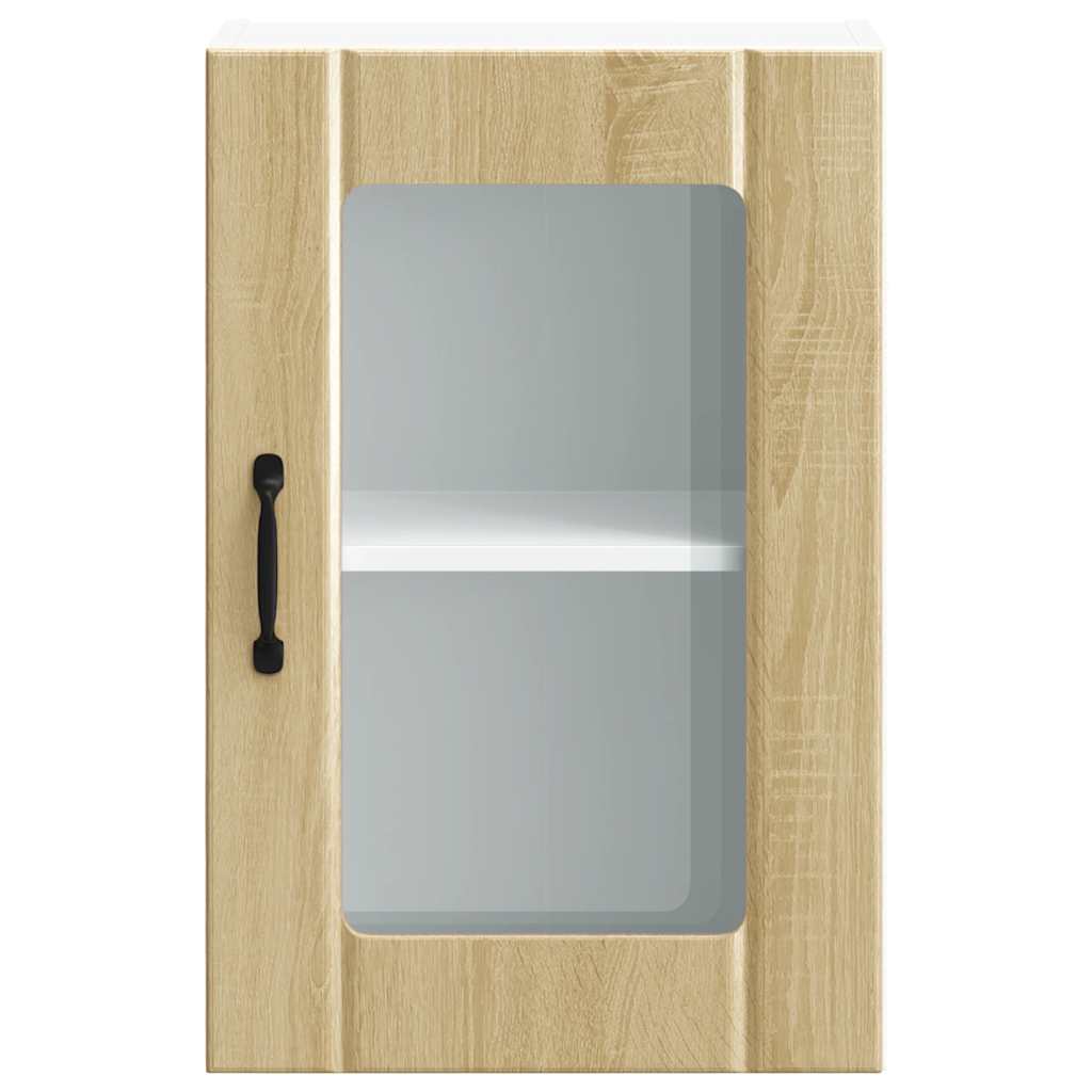 Küchen-Hängeschrank mit Glastür Lucca Sonoma-Eiche