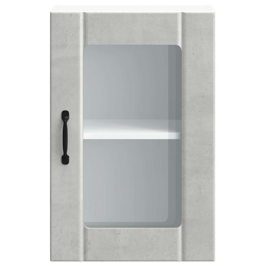 Küchen-Hängeschrank mit Glastür Lucca Betongrau