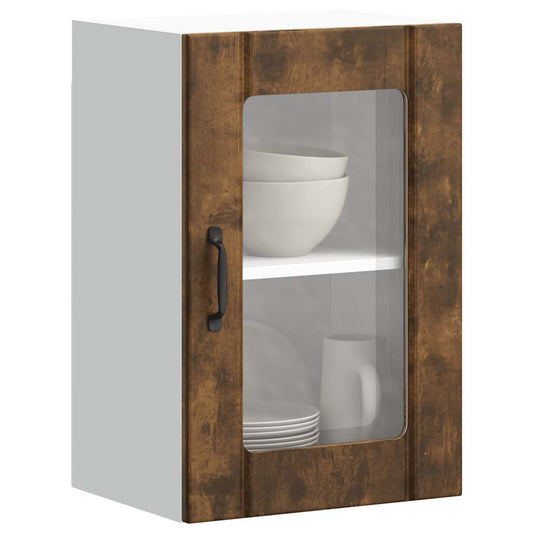 Küchen-Hängeschrank mit Glastür Lucca Räuchereiche