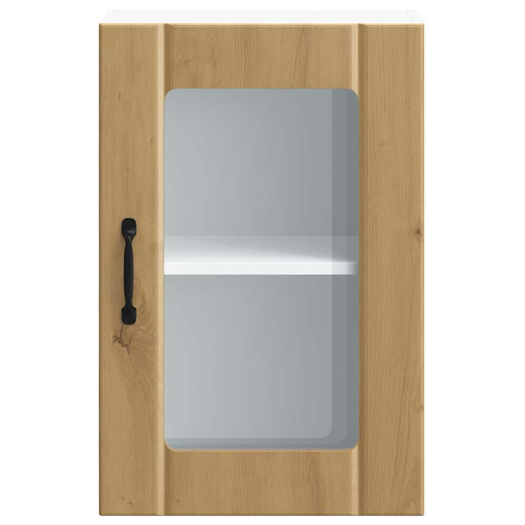 Küchen-Hängeschrank mit Glastür Lucca Artisan-Eiche