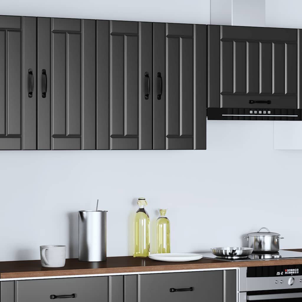 Küchen-Hängeschrank Lucca Schwarz Holzwerkstoff