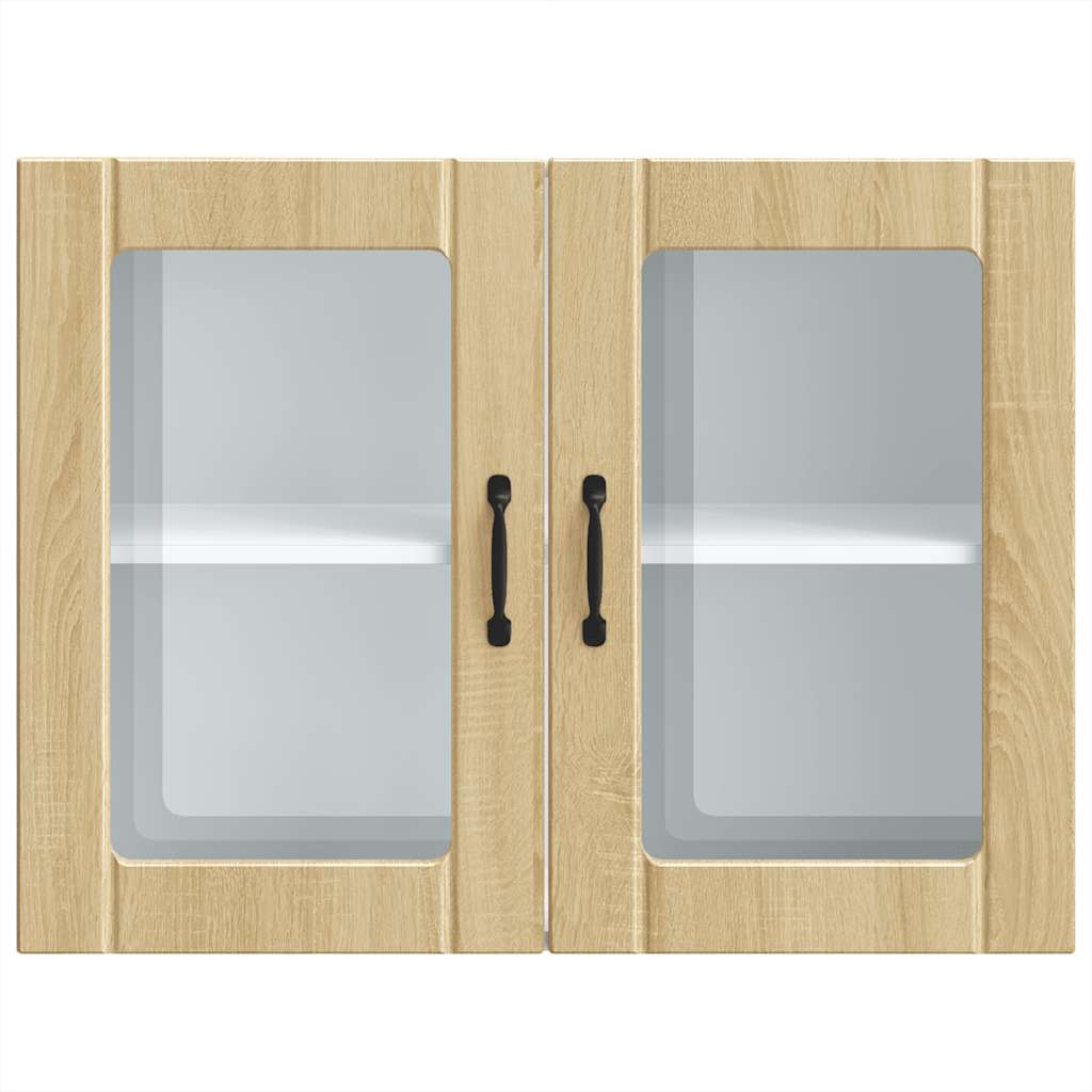 Küchen-Hängeschrank mit Glastür Lucca Sonoma-Eiche Holzwerkstoff