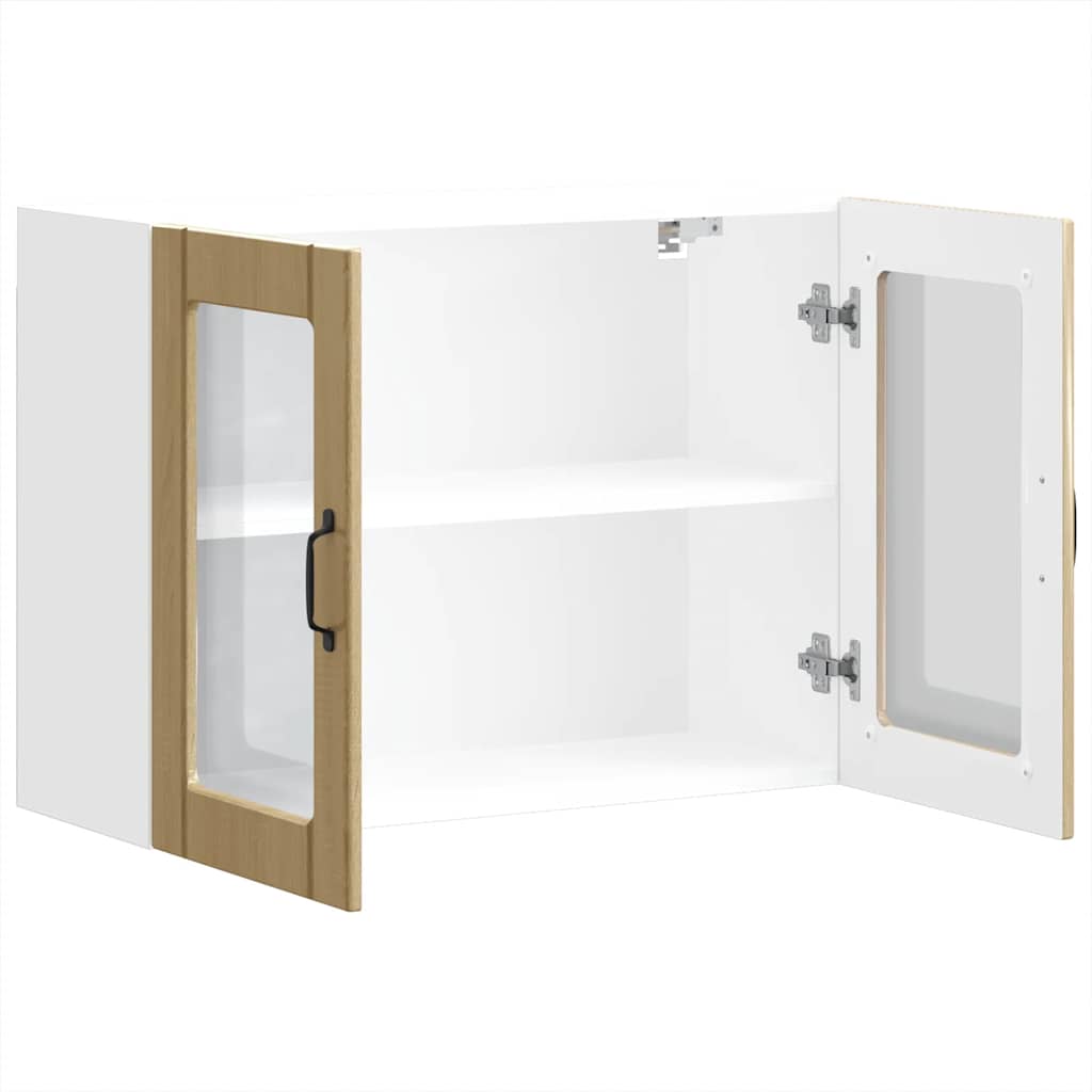 Küchen-Hängeschrank mit Glastür Lucca Sonoma-Eiche Holzwerkstoff