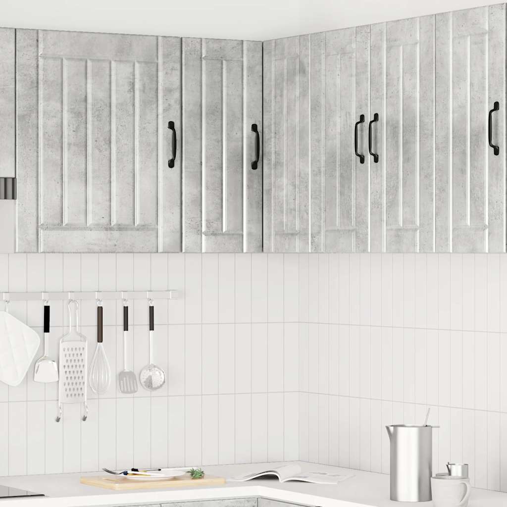 Küchen-Eckhängeschrank Lucca Betongrau Holzwerkstoff