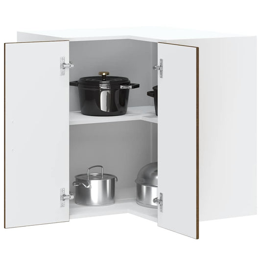 Küchen-Eckhängeschrank Lucca Braun Eichen-Optik Holzwerkstoff
