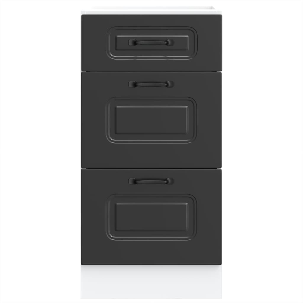 Küchenunterschrank Kalmar Schwarz Holzwerkstoff
