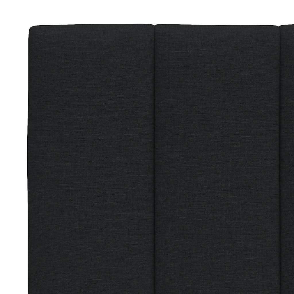 Bettgestell ohne Matratze "Hanko" Schwarz 80x200 cm Stoff