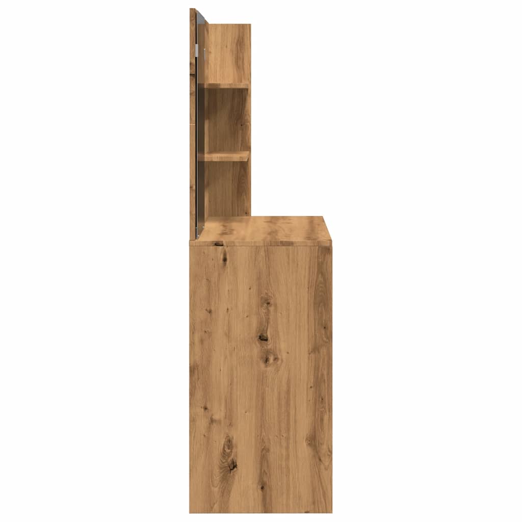Schminktisch mit Spiegel Artisan-Eiche 74,5x40x141 cm