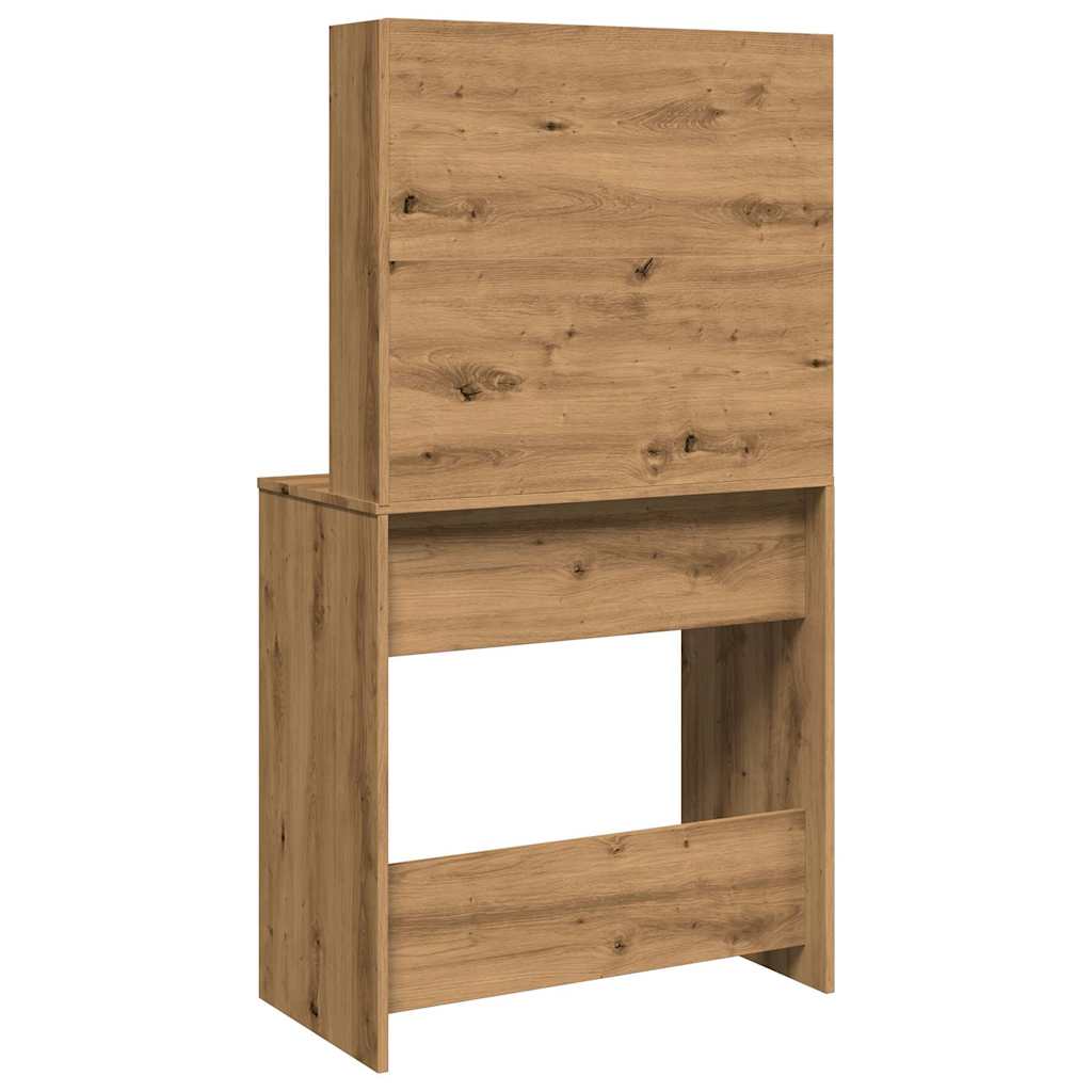 Schminktisch mit Spiegel Artisan-Eiche 74,5x40x141 cm