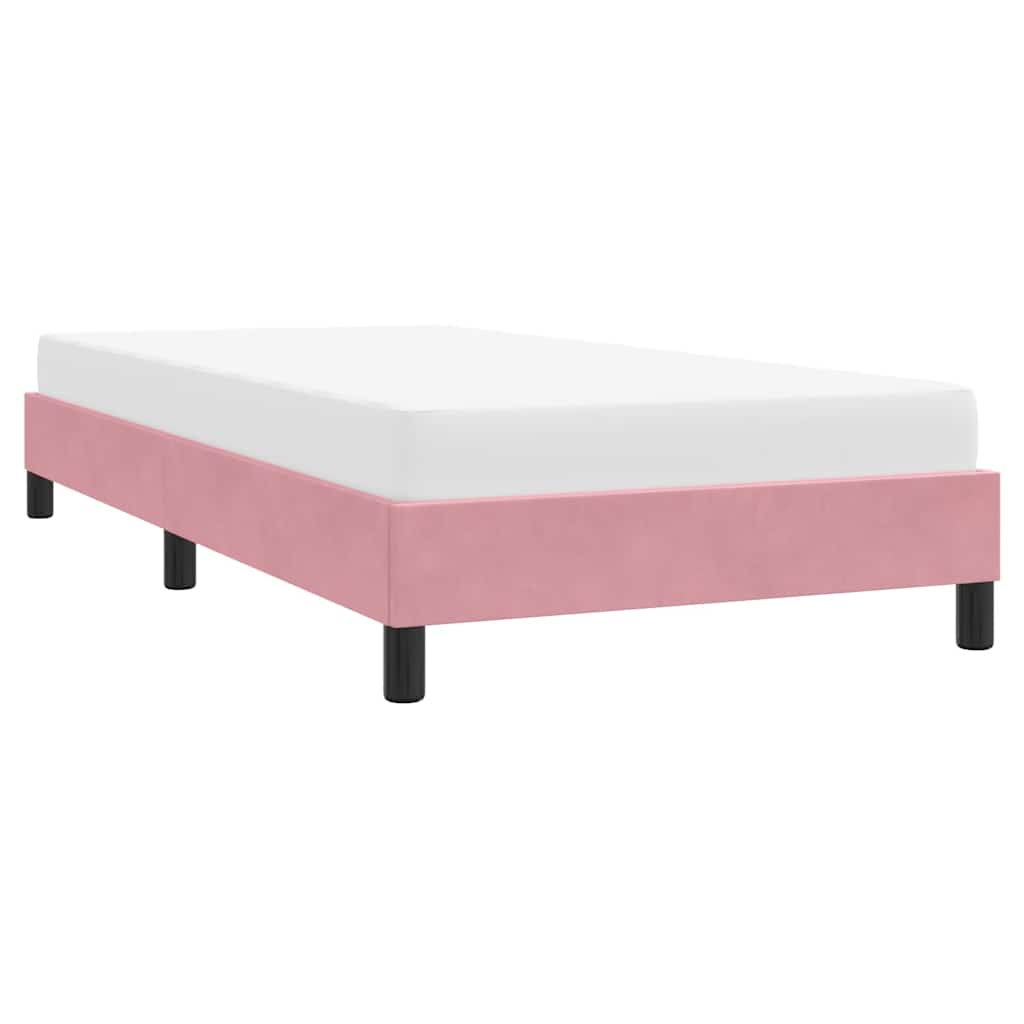 Bettgestell ohne Matratze Rosa 100x210 cm Samt